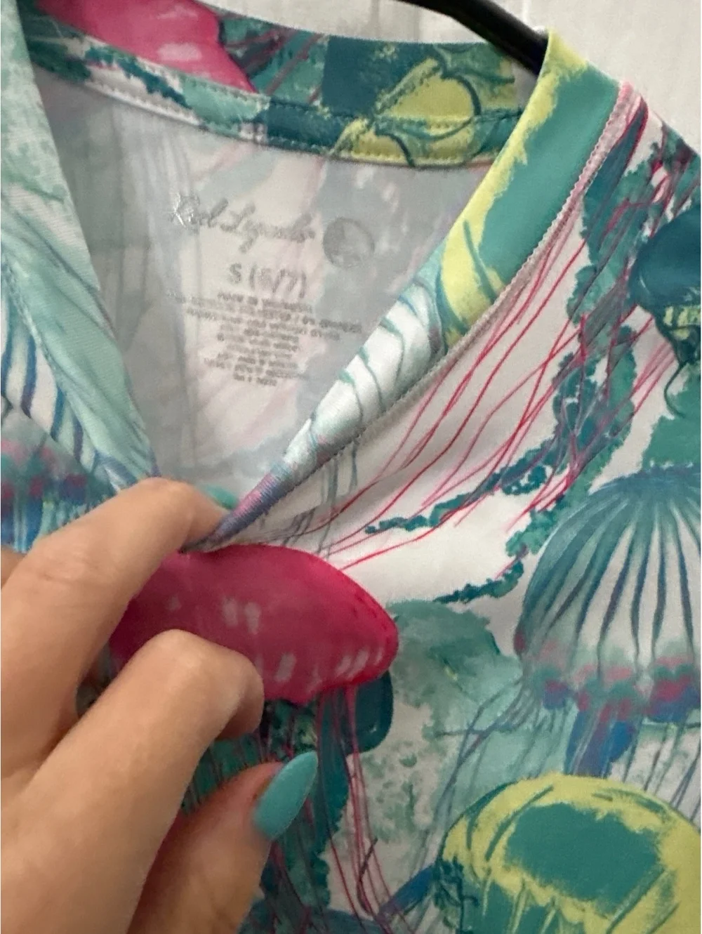 Women's Long Sleeve Jellyfish Print Shirt Size Small